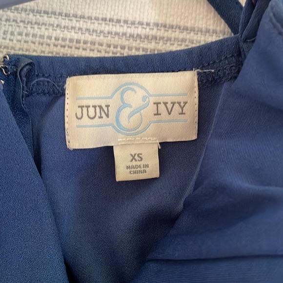 Jun & Ivy Navy Blue Dress Size XS - Picture 3 of 3